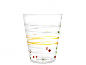 H&h Zaffiro Set 6 Bicchieri, Borosilicato, Decori Assortiti