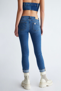 Skinny Bottom Up Jeans with Cuff
