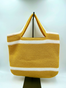 Shopper Crochet L Tricot gialla REBELLE