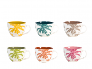 Set 6 Tazze Colazione, Tazza da The Tazze Latte Grandi 6 Colori 450ml | HOT