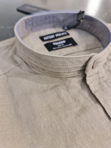 Camicia coreana lino 100% sabbia