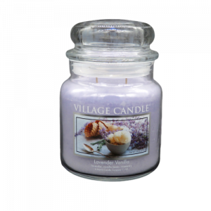 Village Candle candela barattolo vetro lavanda vaniglia 105 ore