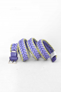 Belt In Rope And True Leather Green And Purple