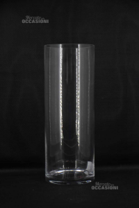 Vase Blumenständer Zylinder Glas 40x15 Cm