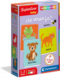 Clementoni Che Verso Fa? - Sapientino Baby Montessori Cards