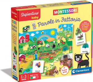 Clementoni - Sapientino Baby Montessori - Parole in fattoria