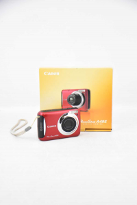 Máquina Fotográfico Compacto Canon Rojo Mod.a495 10 Mega Pixels Con Caja