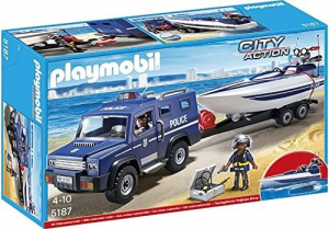 Playmobil 5187 - Camionetta e Motoscafo della Polizia