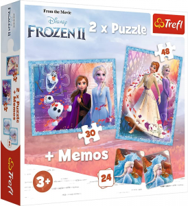 Trefl-  Disney Frozen 2 X Puzzle + Memo
