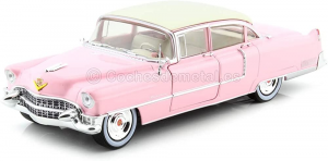 Greenlight - Scala 1:24 1955 Cadillac Fleetwood Serie 60 - Rosa con tetto bianco