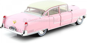 Greenlight - Scala 1:24 1955 Cadillac Fleetwood Serie 60 - Rosa con tetto bianco