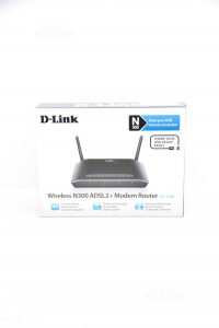 D-Link N300 ADSL 2 + Modem Router Con Scatola E Istruzioni