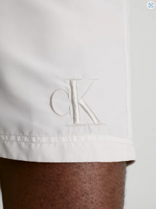 Calvin Klein Pantaloncini Da Bagno Con Cordoncino Medio - CK Authentic Stone Beige
