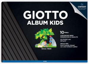 Album KIDS A4 10FF nero 220g/m2 -Ruvido