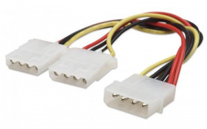 Cavo Alimentaz. a Y  1x MOLEX 5PIN M > 2x MOLEX 5PIN F -20cm