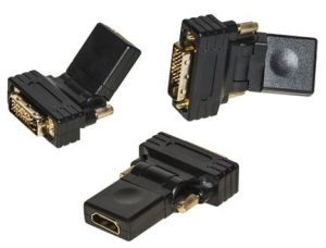 DVI Adatt. 24+5pin M > HDMI F inclinab.