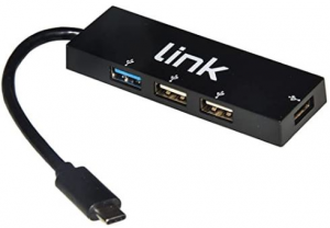 HUB 4-porte USB con connett. Type-C