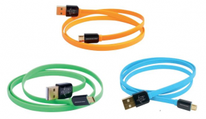 micro USB FluoCable Blue - 1.2MT