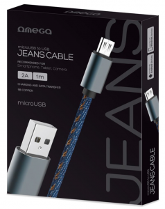 micro USB Jeans Cable 2A -1MT