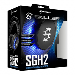 Sharkoon SKILLER SGH2 Stereo Gaming headset c/mic USB+ BLUE LED
