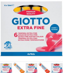 Tempera Giotto (tubo 4) 12ml -ciano 15