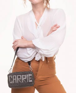 Borsa Night Bijoux Strass Mini Handbag nera La Carrie