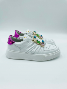 Sneakers Combi Luxury bianche e fucsia GIO+