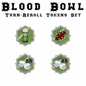 Blood Bowl Turn-Reroll Tokens Set (7)