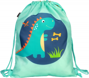 I-Total Sacca zaino per bambini con corde elastiche comode Dinosauro