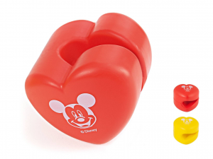 Fermaporta Mickey Disney a cuore in pvc soft rosso e giallo
