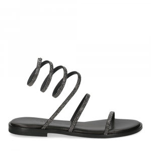 Caryatis sandalo 6060 strass nero-2