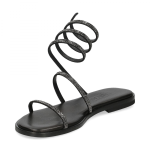 Caryatis sandalo 6060 strass nero-4