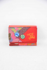 Wallet In Fabric Red Desigual
