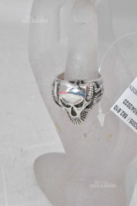 Silver Ring 925 Skull (22.5 Grammi)