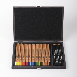 polycolor pastelli morbidi set legno 24 pastelli + 6 matite grafite