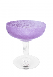 Ice Cream Sundae Glass Cup Lilac gold dust Transparent (6pcs)