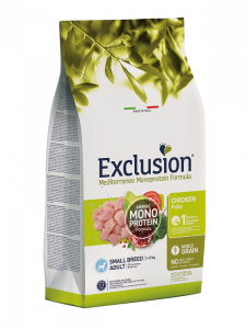 EXCLUSION MEDITERRANEO  NOBLE GRAIN ADULT CHICKEN SMALL BREED 2kg