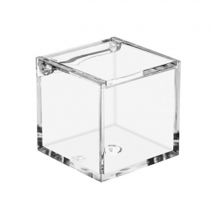 Cubo quadrato in plastica per bomboniera