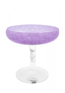 Ice Cream Sundae Glass Cup Lilac gold dust Transparent(6pcs)