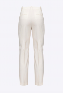 Pantalone Bello cigarette-fit punto stoffa bianco Pinko