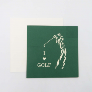 Biglietto augurale gioco Golf origamo di carta