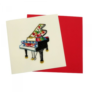 Biglietto pianoforte colorato filigrana