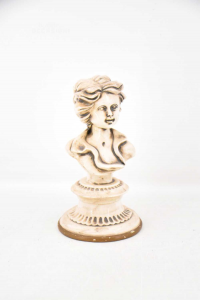 Statua Mezzo Busto Donna In Ceramica Bassano 22 Cm Altezza