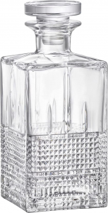 Bottiglia quadrata in vetro con tappo cl 75