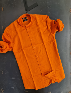 Camicia lino arancio 