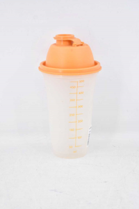 Bicchiere Misurino Tupperware Con Coperchio Arancione