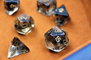 Black Smoke Resin Dice Set