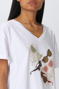 T-shirt with Sunglasses Print