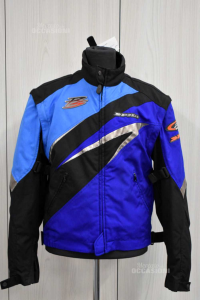 Jacket From Man Spidi Black Blue Size.with Protections