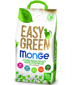 Monge - Easy Green - Lettiera vegetale e agglomerante - 10 lt